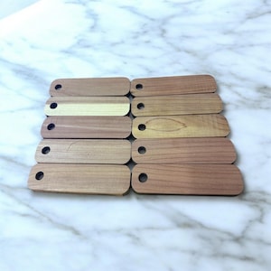 Solid cedar keychain blanks