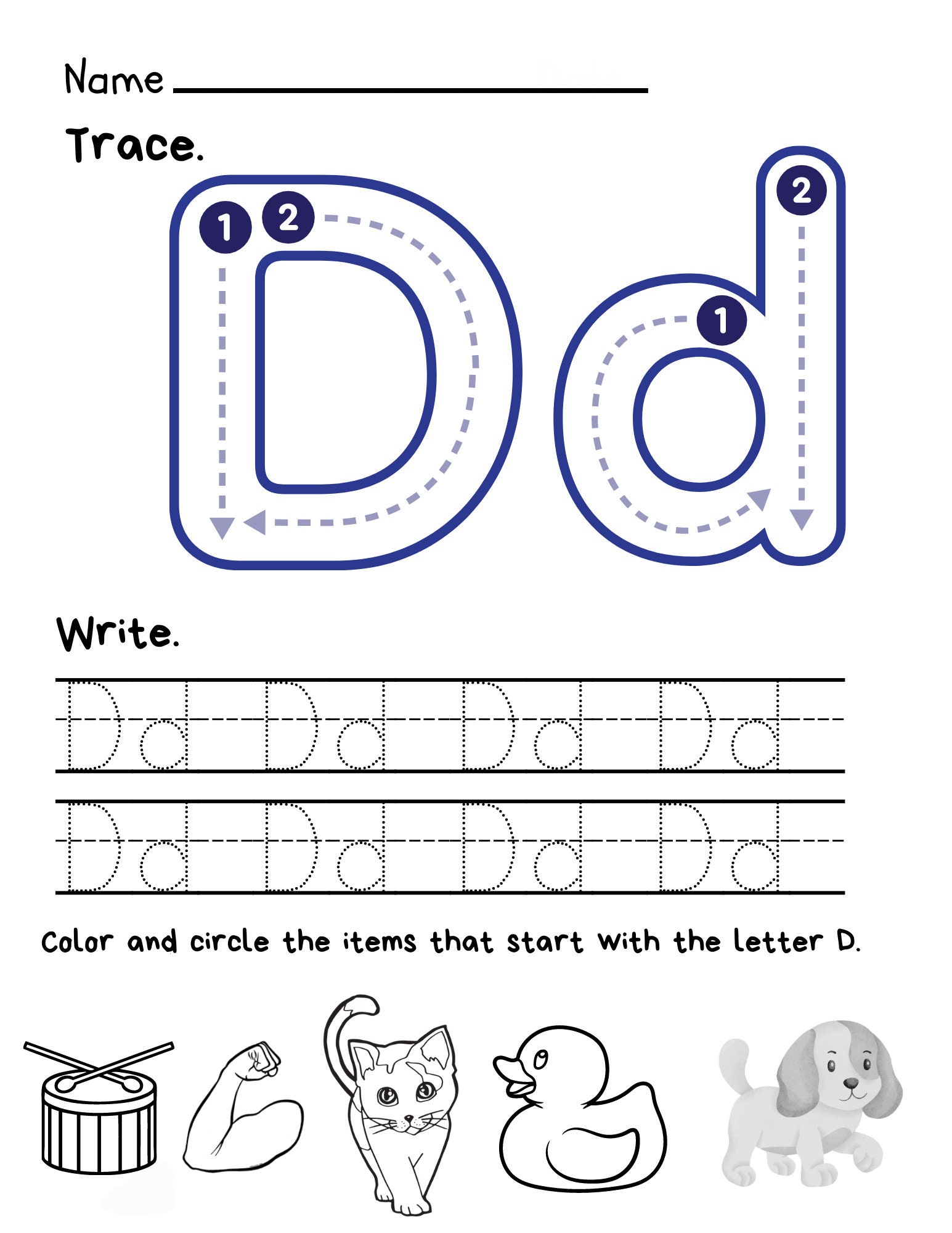 THE LETTER D PACKET for Toddlers, Preschoolers, Kindergarteners ...