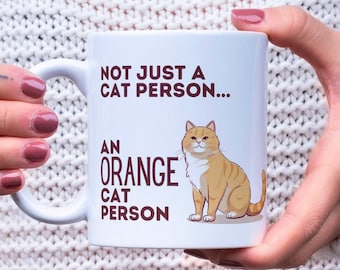 Orange Cat Person Mug: Gift for Cat Lovers
