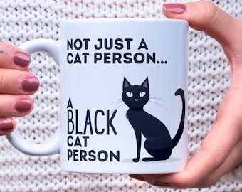 Tazza da caffè a forma di gatto nero - Regalo per gli amanti dei gatti