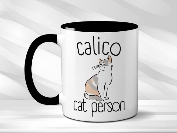 Calico Cat Person Coffee Mug: Gift for Cat Lovers