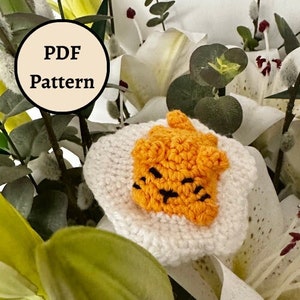 Tiger Fried Egg Plush - Crochet Pattern