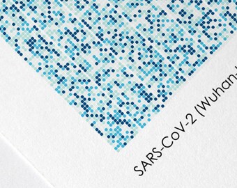 SARS-CoV-2 Genome Sequence Print, COVID-19 DNA Poster, Scientist Gift, Molecular Biology Art, Virus Genetics art, Science Art A1/A2/A3/A4/A5