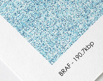 BRAF Gene Sequence Print, Oncology DNA Poster Molecular Biology Art Genetics art Cell Science Art, Supervisor Scientist Gift, A1/A2/A3/A4/A5