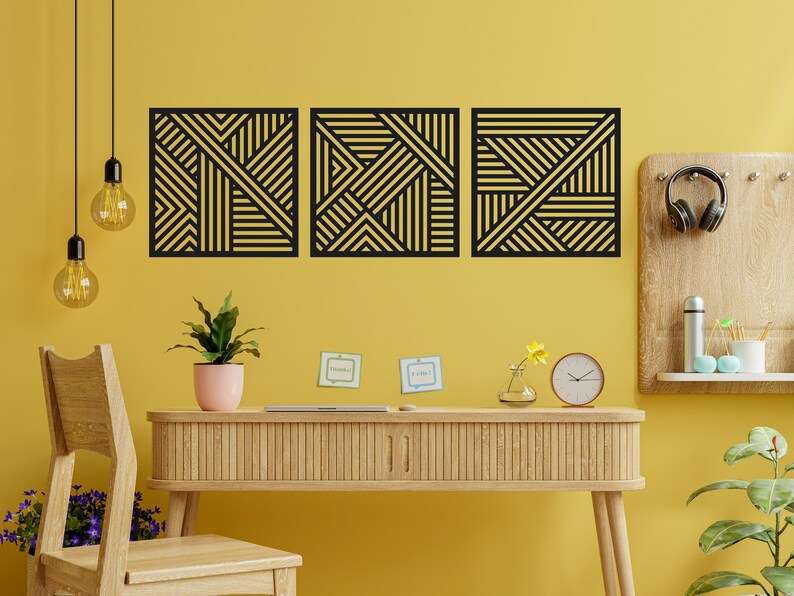 Laser Cut Geometric Wall Decor, Svg Template Digital Download, Dxf Wall