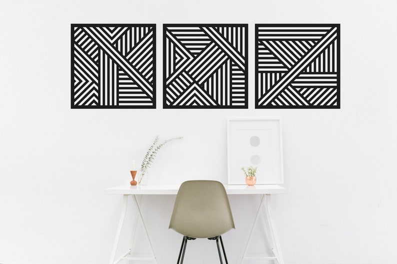 Laser Cut Geometric Wall Decor, Svg Template Digital Download, Dxf Wall