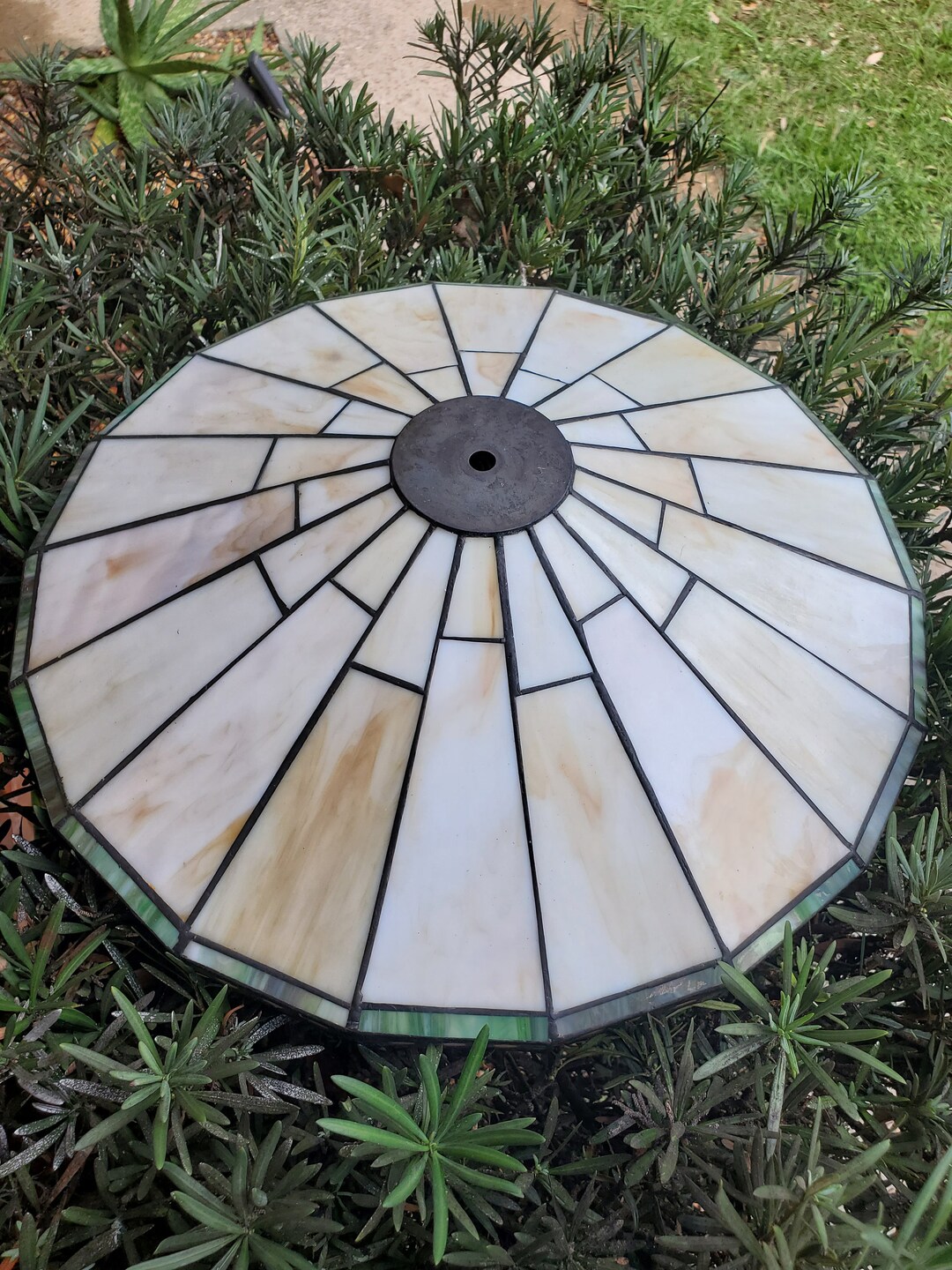 Spectrum Tiffany Style Stained Glass Flush Mount Light Cover Etsy