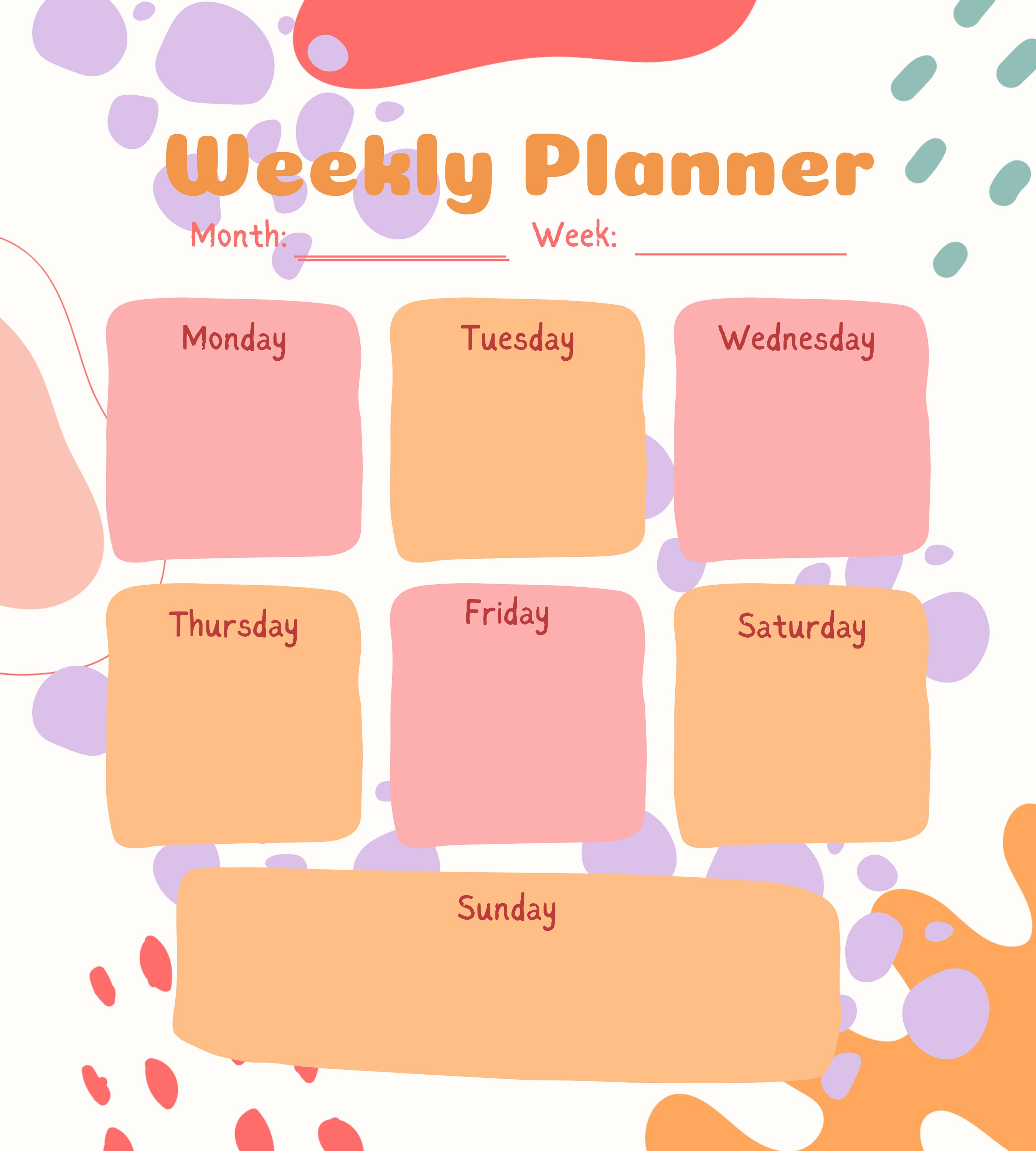 weekly-schedule-for-kids-printable-homeschool-weekly-etsy