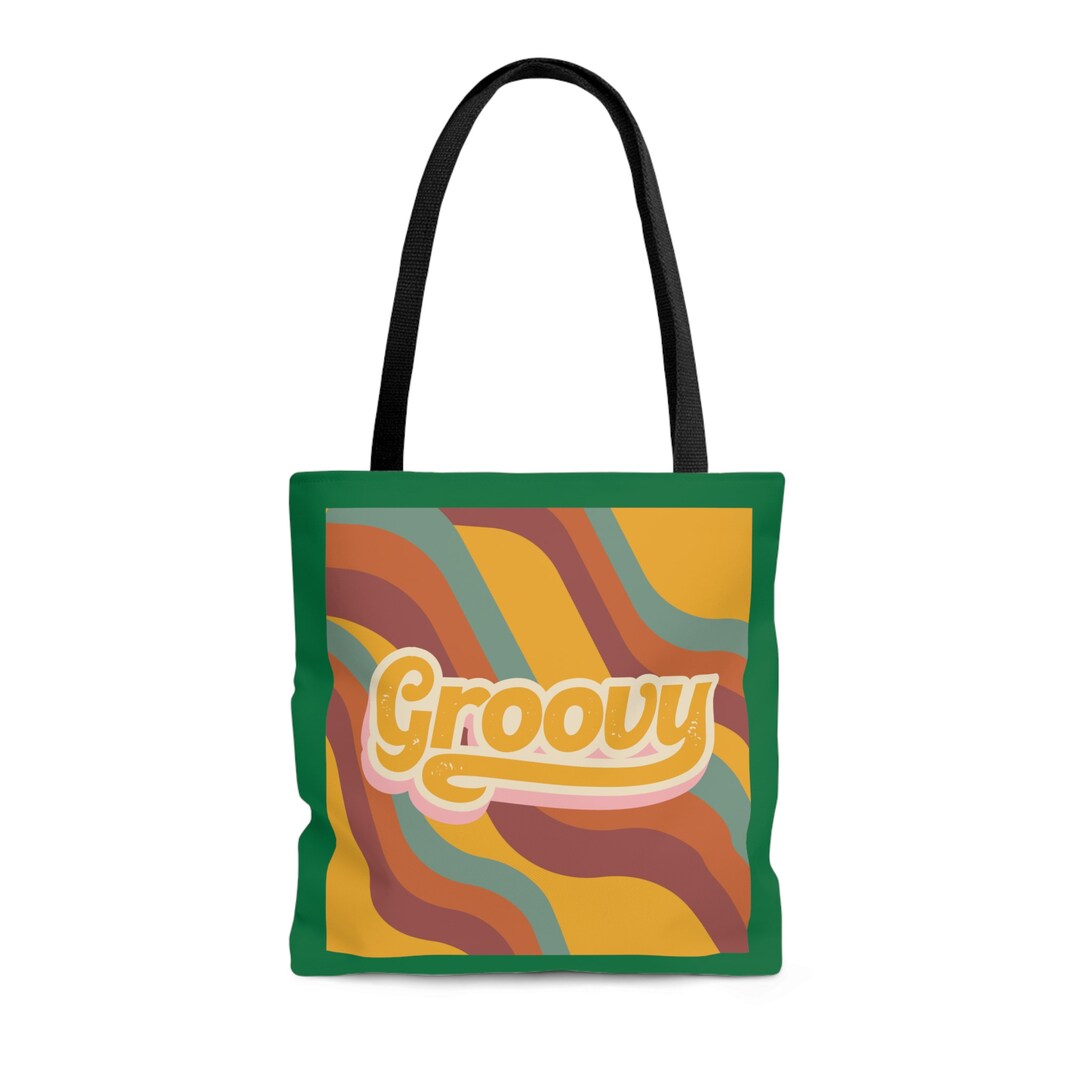 Retro Tote Bag Tote Bag Gifts Designed Tote Bag Colorful Etsy