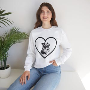Schnauzer Lover Crewneck Miniature Schnauzer Sweatshirt, Mini Schnauzer Tee Sweatshirt Dog Lover Gift,Dog Lover Shirt,