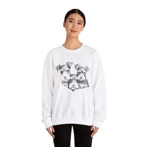 3 Mini Schnauzers  Crewneck Miniature Schnauzer Sweatshirt, Mini Schnauzer Tee Sweatshirt Dog Lover Gift,Dog Lover Shirt, Cute Puppy Dogs