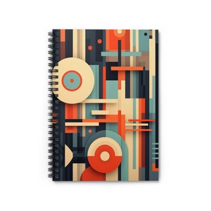 Art Deco Geometrie #2 Notizbuch, Spiralblock, Dankbarkeitsjournal, Schullehrer liniert, Planer, Dankbarkeitsjournal, Bullet Journal