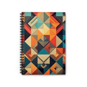 Art Deco Geometrie - Schüler liniert Spiralblock, Dankbarkeit Journal, Schule Lehrer Notizbuch, Planer, Dankbarkeit Journal, Bullet Journal