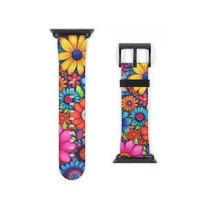 Apple Watch Band Colorful Flower Gift for Girlfriend Gift for Her Gift for Mom Gift for Friend Gift for Mother Gift For Teen Gift for Wife