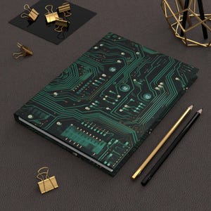 Placa de circuito Un cuaderno de tapa dura con líneas para reuniones Un regalo perfecto para compañeros de trabajo y jefes