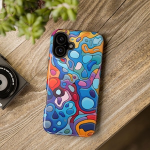 Colorful Abstractions MagSafe Case for iPhone 16 15 14 13 Pro Max and Mini Gift for Girlfriend Gift for Her Gift for Him Gift for Mom