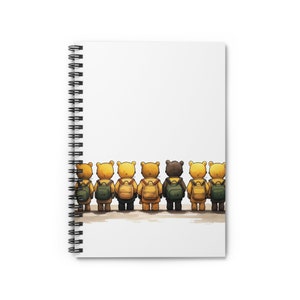 Teddybären - Spiralliniertes Notizbuch - Geschenk für Schüler, Back to School Notizbuch, Dankbarkeit Mental Heatlh Journal, Geschenk für Kind