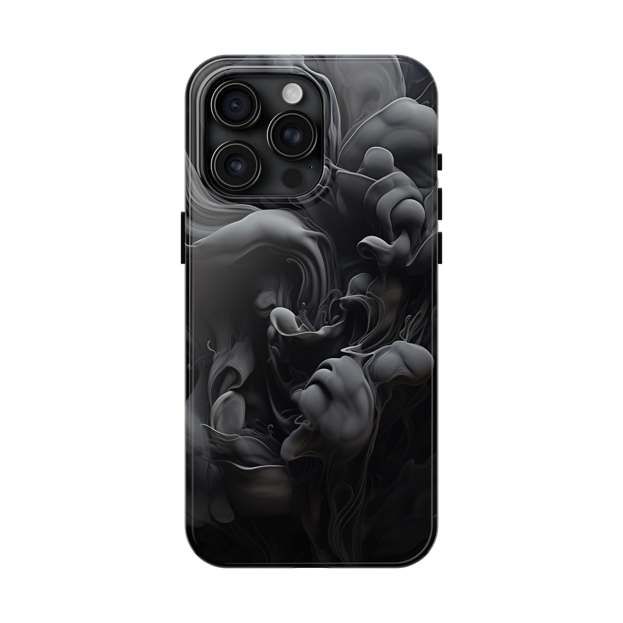 Smoky Black Tough iPhone Case for XR 11 12 13 14 Unique