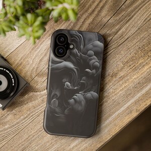 iPhone Case Smokey Black Pro Max Mini 16 15 14 13 Gift for Boyfriend Gift for Girlfriend Gift for Wife Gift for Husband Gift For Mom Gift