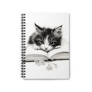 Pause! - Kätzchen Cover Notizbuch, süße Spirale, Tagebuch, Notizbuch liniert, Notizbuch Schule Lehrer, Notizbuch Schüler Geschenk, Notizbuch, Rezeptidee