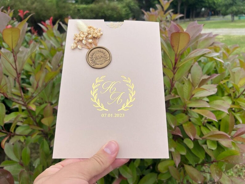 Acrylic Invitation. Gold Foil Acrylic Wedding Invitation. Etsy