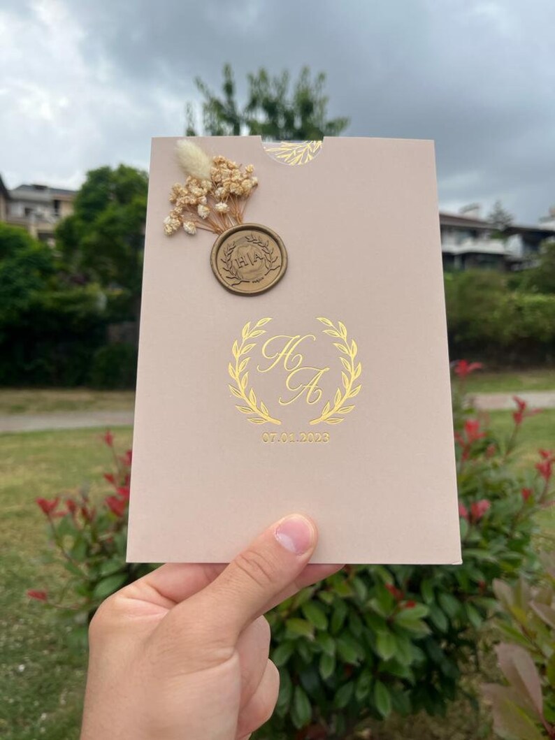 Acrylic Invitation. Gold Foil Acrylic Wedding Invitation. Etsy