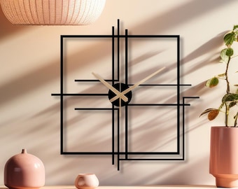 Reloj de pared grande de metal, decoración moderna y minimalista para el hogar
