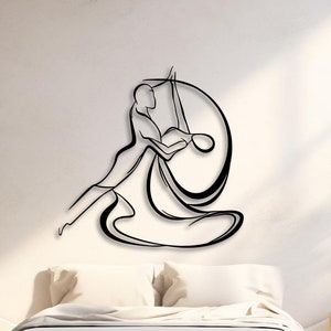 Dance Metal Wall Art, Dance Line Art, Tango Wall Decor, Dancer Couple Gifts, Minimalist Wall Sign for Dance Party Invite, Dancer Gift