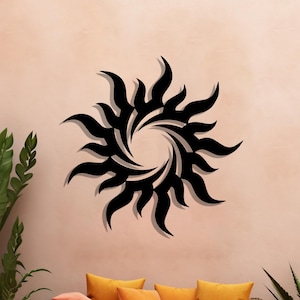 Sunburst Metal Wall Art, Sunshine Boho Metal Sign, Sunrise Home Decor, Sun Sparkle Gift, Sun Decor, Nature Home Decor, Modern Outdoor Art