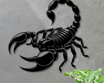 Skorpion Metal Wandkunst, Gothic Wohnkultur, Wildtier Geschenk