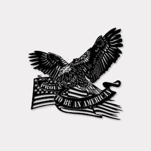American Eagle Metal Wall Art, American Flag Wall Decor, US Large Metal Wall Sign, United States Country Steel Flag, Patriotic Wall Decor