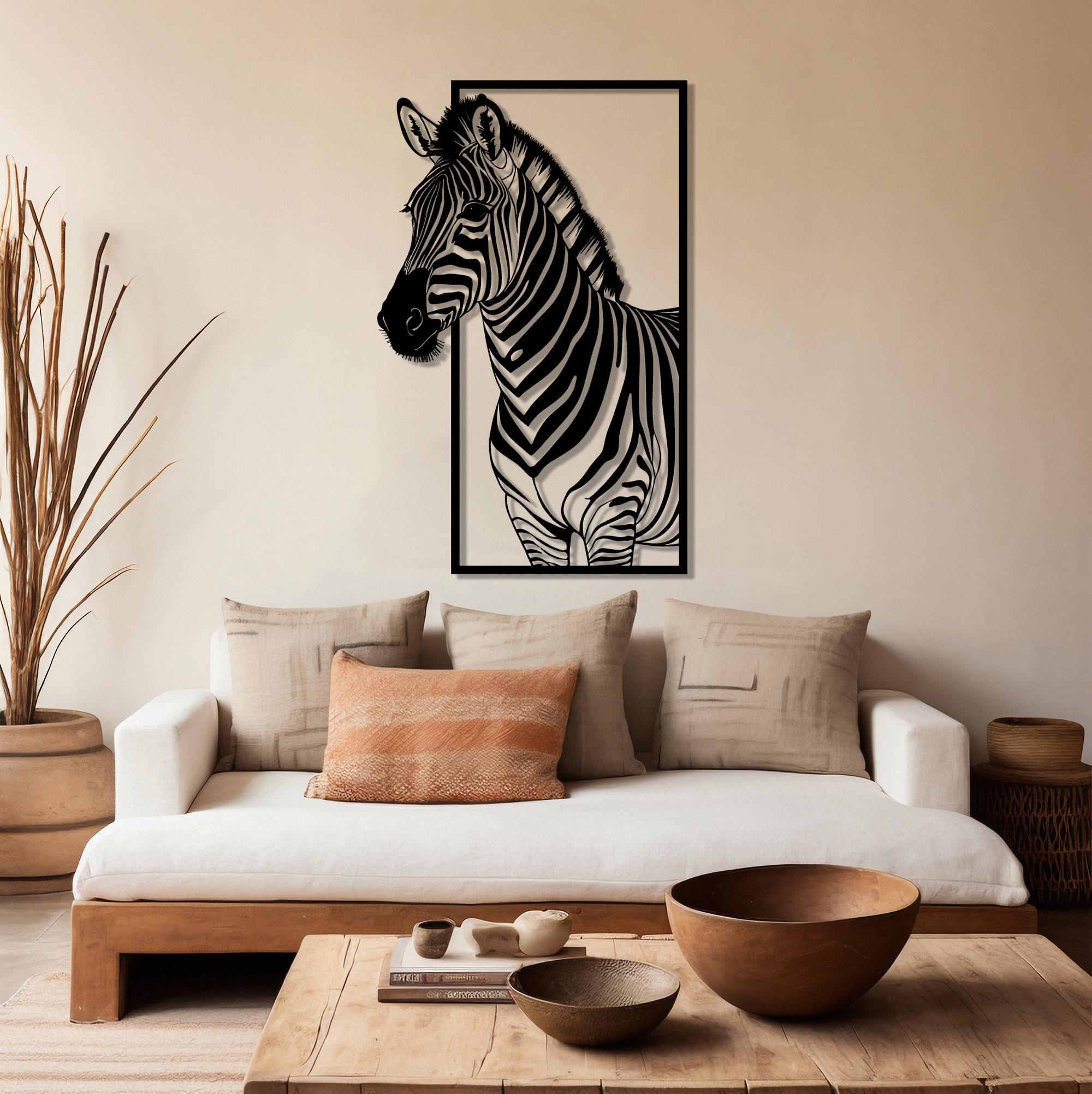 Poster Grand Format Zèbre – A0, Impression Haute Qualité Déco Murale