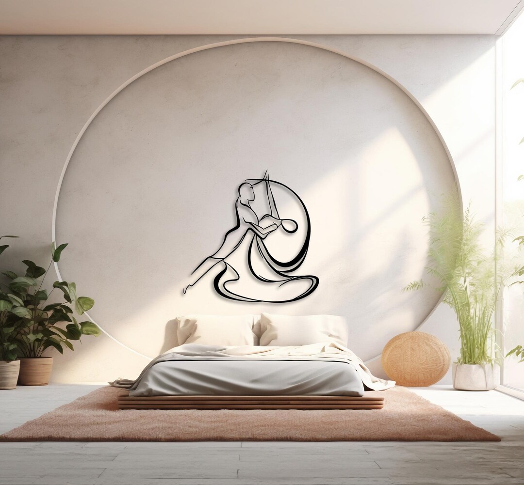 Dance Metal Wall Art, Dance Line Art, Tango Wall Decor, Dancer Couple