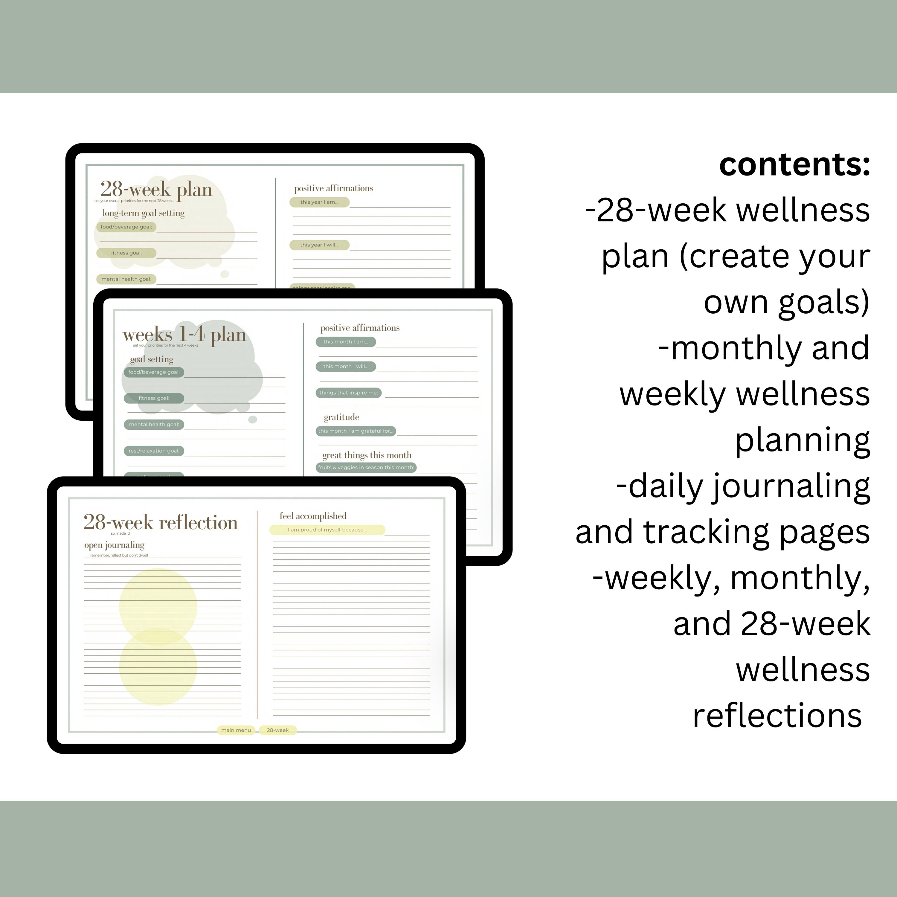 Digital Wellness Journal/ Health Planner, Health Journal, Goodnotes Digital Wellness Journal/ Health Planner, Health Journal, Goodnotes