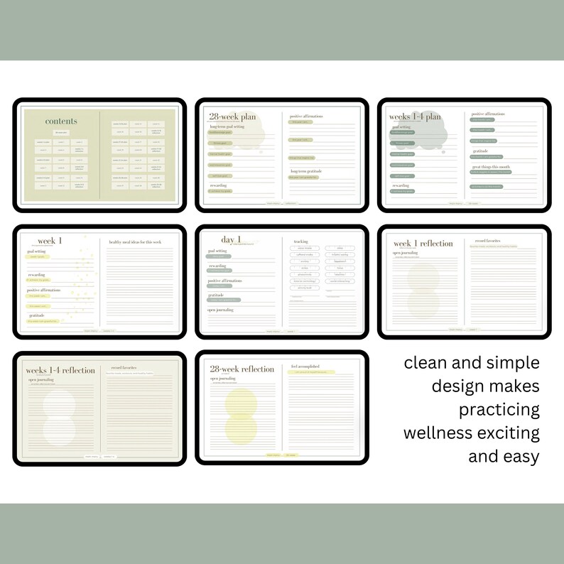 Digital Wellness Journal/ Health Planner, Health Journal, Goodnotes