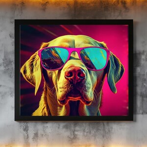 Labrador Art Canvas Print | Vibrant Dog Wall Art for Lab Lovers