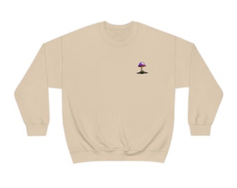 Mushroom Sweatshirt/ Sweater for Cool Style, Men's Sizes, Aesthetic Trippy Shroomie Design