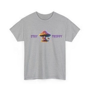 Psychedelic Mushroom T-Shirt, Trippy Magic Mushroom Logo, Aesthetic Design for Streetwear, Rave, and Trendy Outfits