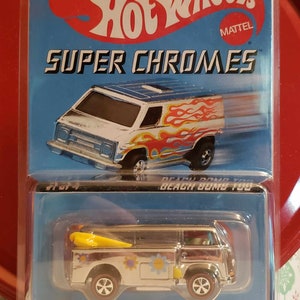 Hotwheels SUPER CHROME Beach Bomb Too Surfs up Van #1 of 4 Big