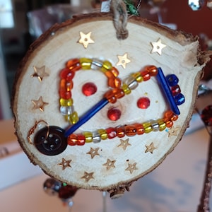 Angel Rocket Ornament Button Beads