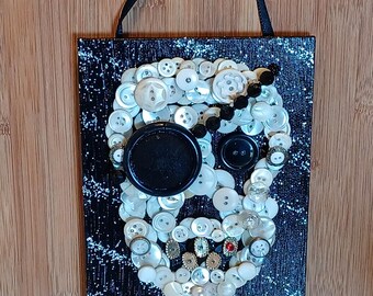 Pirate Skull Button Art