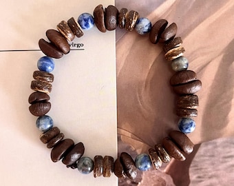 Coffee Bean Bracelet, Strong Coffee Scent, Handmade Jewelry