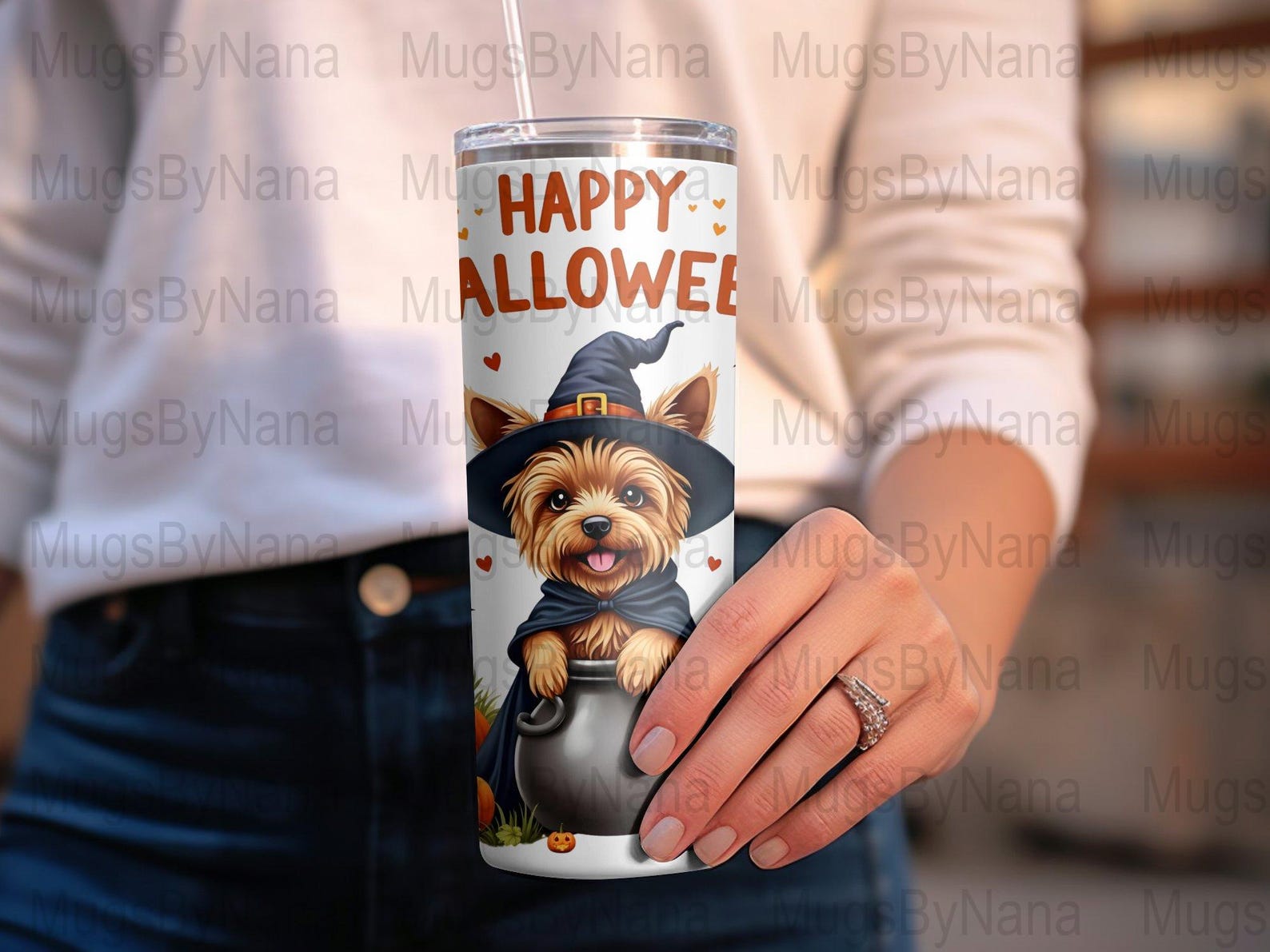 Halloween Gartenflagge Yorkie Hund – Doppelseitig, Jute, 30,5x45,7 Cm, Für Zaun & Vorgarten