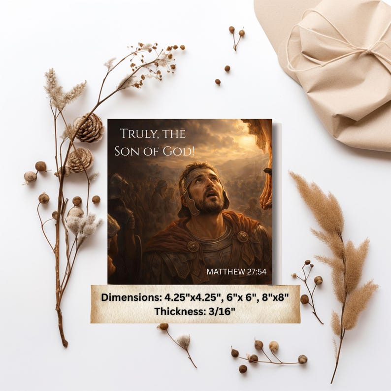 Truly the Son of God - Hand Sublimated Ceramic Tile, Matt. 27:54 ...