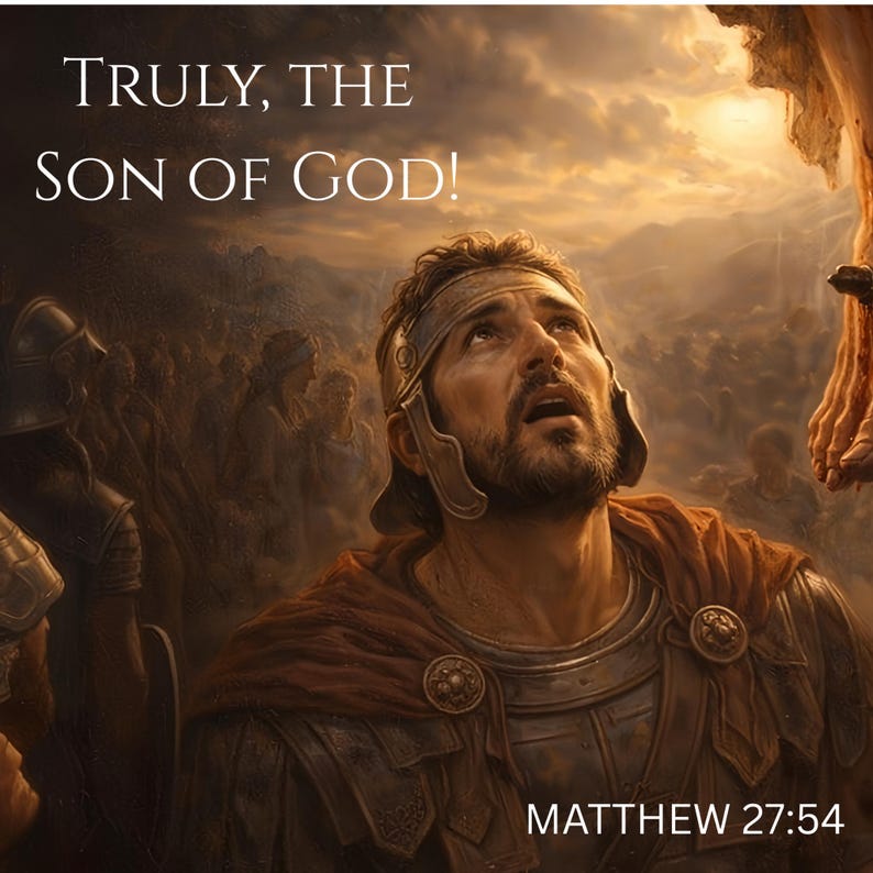 Truly the Son of God - Hand Sublimated Ceramic Tile, Matt. 27:54 ...