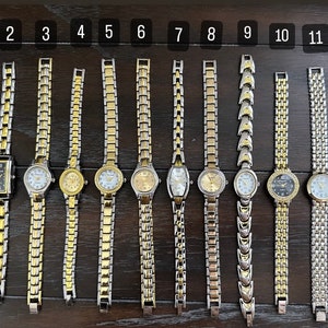 Deadstock Vintage Y2K Two Tone Silver and Gold Dainty Skinny Wrist Watch, Retro watch, Vintage small watch, Y2K Watch, Gifts for her unisex