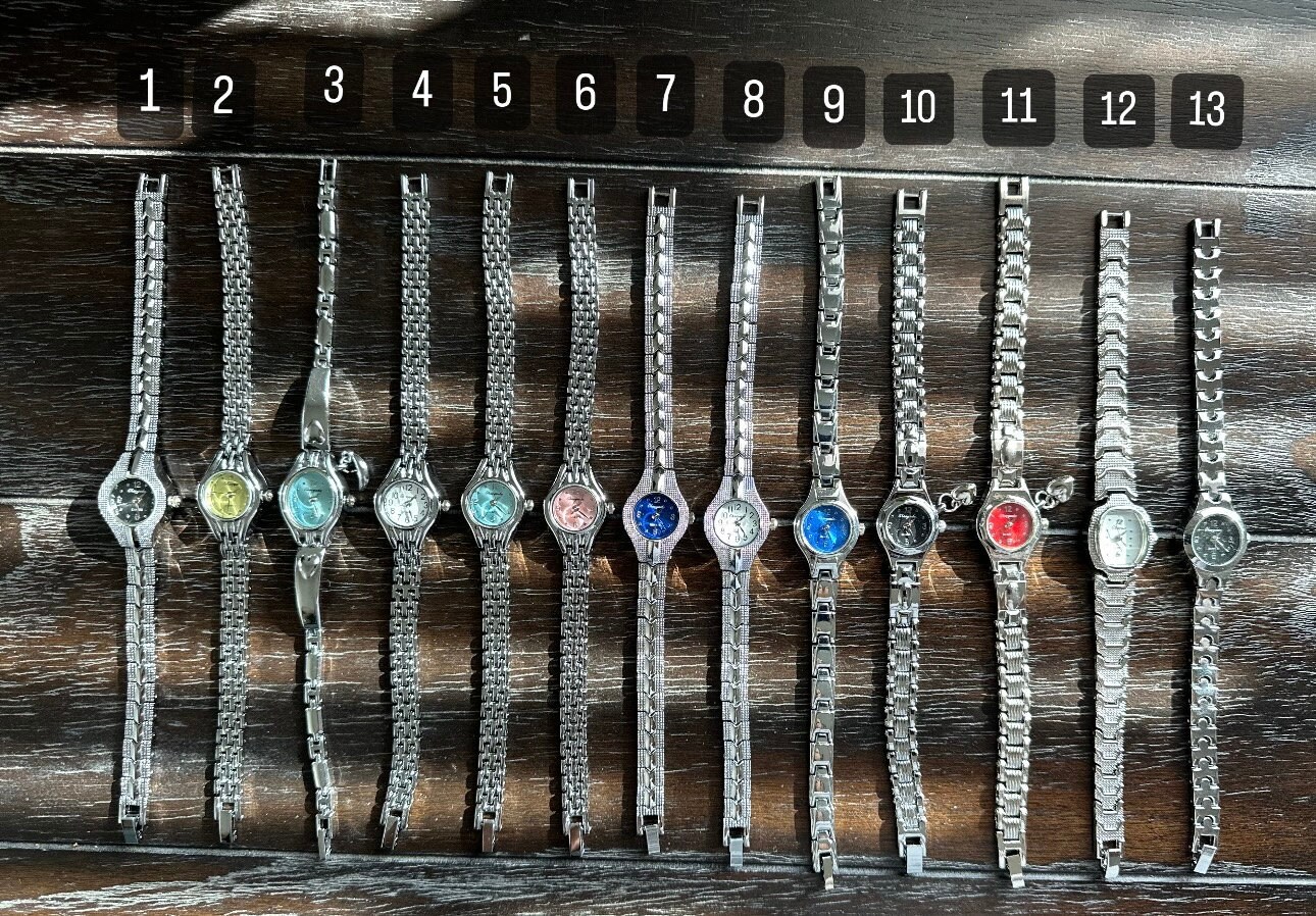 Dainty cheap silver watch