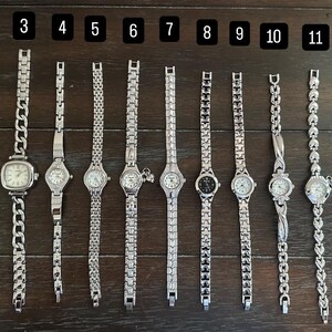 Deadstock Vintage Y2K Silver Dainty Skinny Wrist Watch, Retro watch, Vintage small watch, Y2K Watch, Gifts for her unisex