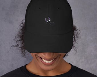 Cute Embroidered Jiji Cat Hat - Kiki's Delivery Service Inspired Cap