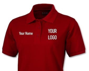 Custom Polyester/Cotton Polo personalized Shirt Golf Custom Logo, Embroidered Polo, Custom Logo Embroidery Digitized, Polo Shirt, Women polo